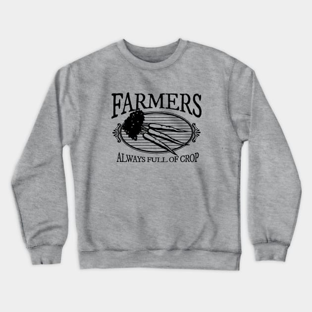 Farmers, Always Full of Crop Vintage Style Carrot Emblem Crewneck Sweatshirt by cottoncanvas